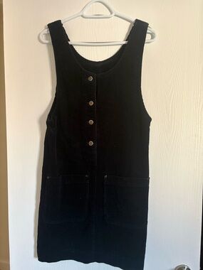Vintage Navy Blue corduroy mini dress